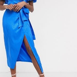John Zack Tall Thigh Split Midi Skirt